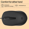 HP 150 Wired Mouse- Elegant Ergonomic Design, 1600 DPI Optical Tracking, USB Plug & Play / 3 Years Warranty (240J6AA), Black