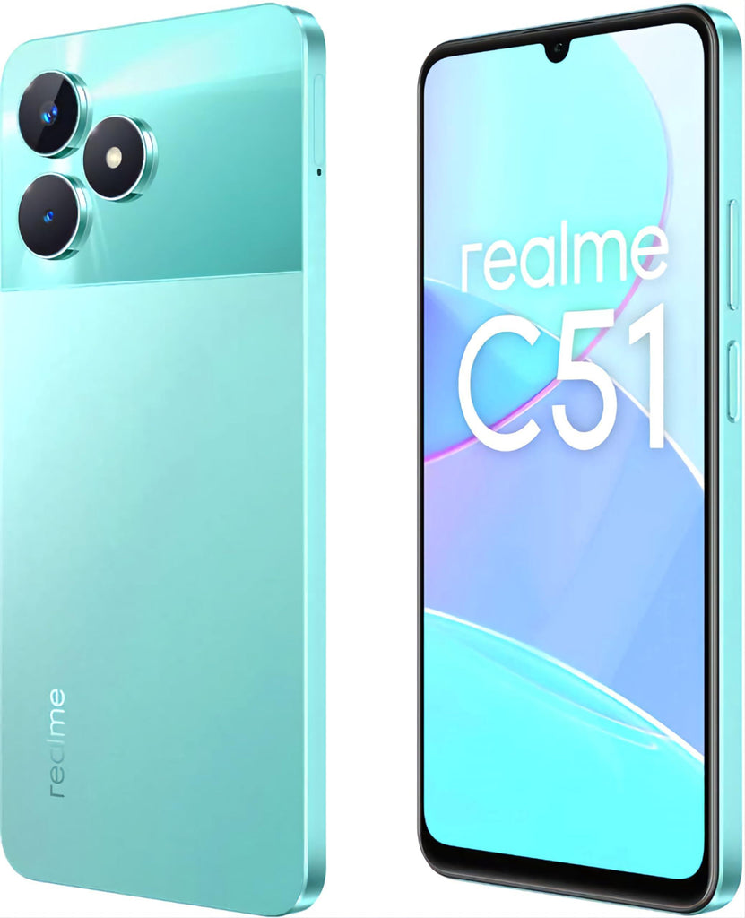 realme C51 (Mint Green, 4GB RAM, 128GB Storage) | Upto 8GB Dynamic RAM | 7.99 mm Stylish Glittery Design | Mini Capsule | Unisoc T612 Processor | 5000mAh Battery 33W SUPERVOOC Charge|FingerprintSensor - Triveni World