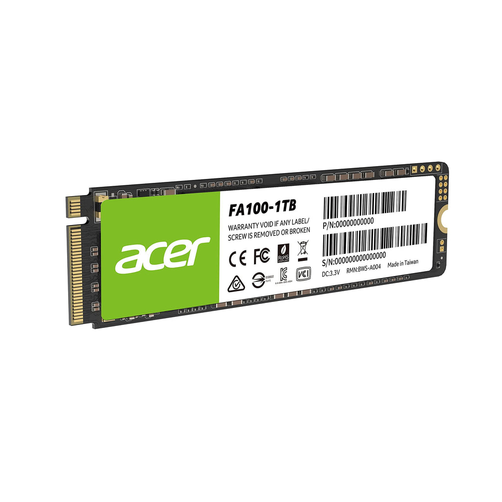 Acer FA100 1TB NVMe PCIe Gen3 x4 NVMe 3D NAND SSD M.2 Internal SSD-3300MB/s R, 2700MB/s W Speed