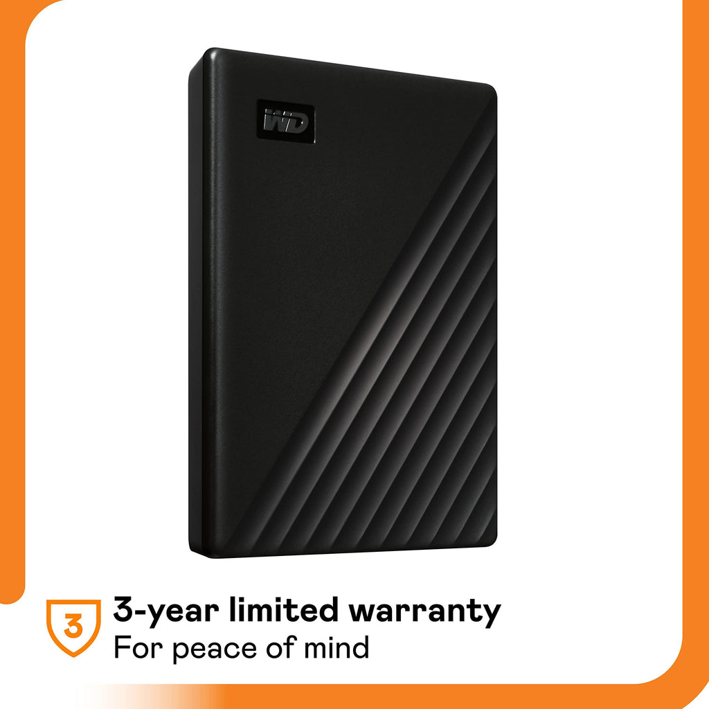 Western Digital 4Tb My Passport Portable Hard Disk Drive,Compatible with Windows and Mac, External HDD-Black, Usb3.0