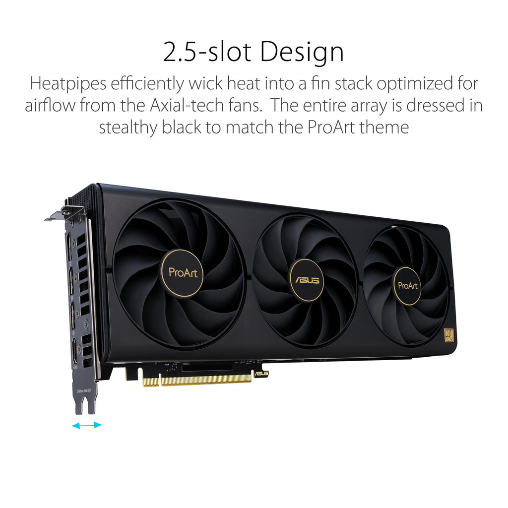 ASUS ProArt GeForce RTX™ 4070 Ti Super OC Edition Graphics Card (PCIe 4.0, 16GB GDDR6X, DLSS 3, HDMI 2.1a, DisplayPort 1.4a)