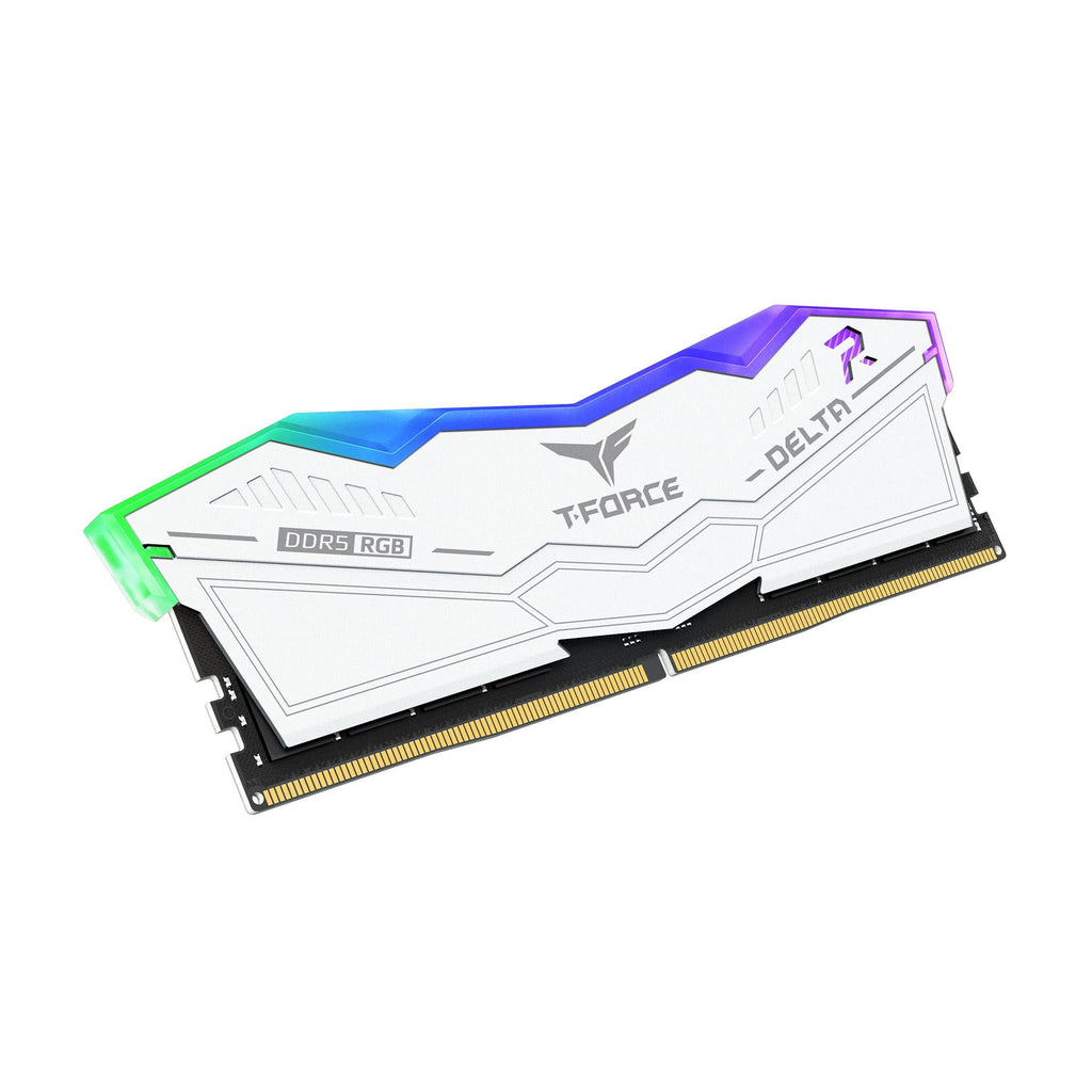 TEAMGROUP T-Force Delta RGB DDR5 Ram 64GB Kit (2x32GB) 6000MHz (PC5-48000) CL38 Desktop Gaming Memory Module Ram (White) for 600 Series Chipset - FF4D564G6000HC38ADC01