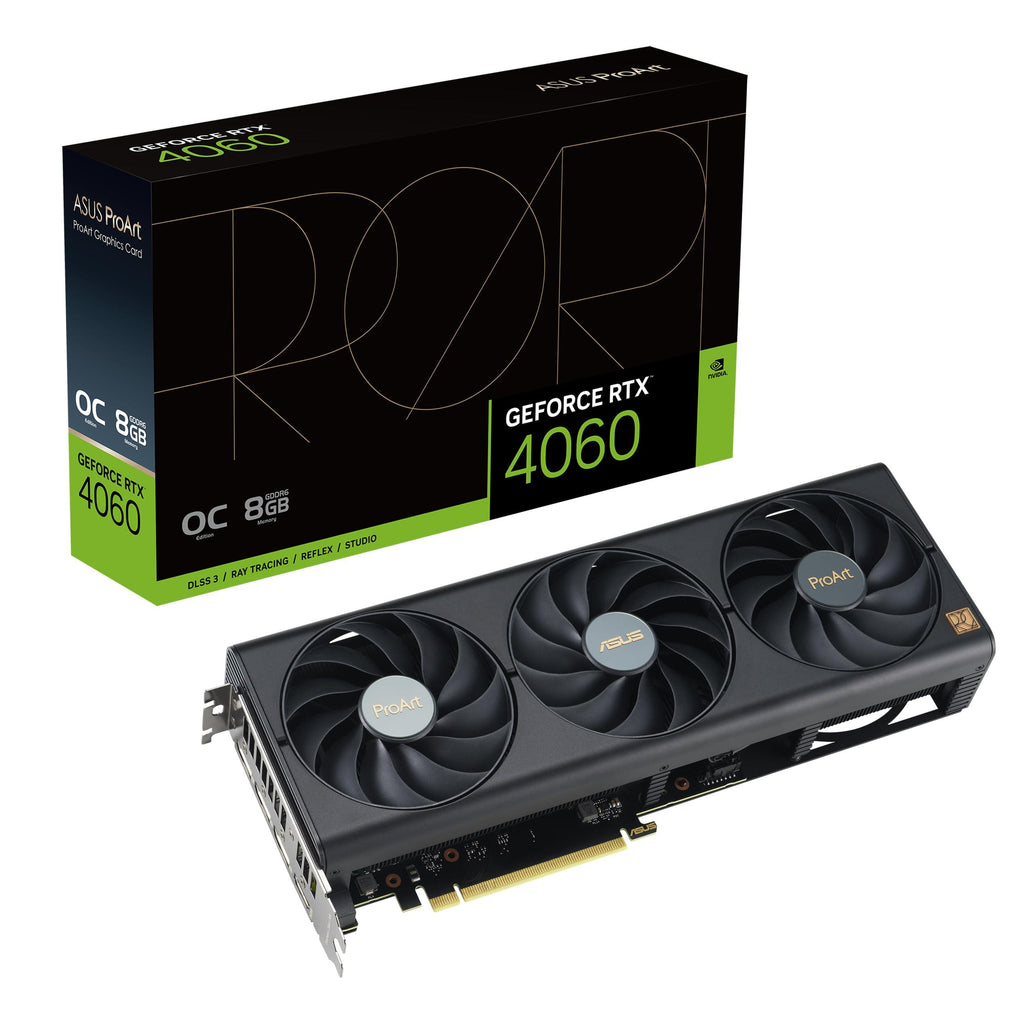 ASUS Proart Geforce Rtx 4060 Oc Edition 8Gb Gddr6 Graphics Card (Pcie 4.0, 8Gb Gddr6, Dlss 3, Hdmi 2.1A, Displayport 1.4A) - Pci_E_X16