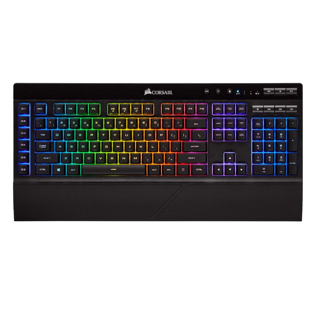 Corsair K57 RGB Wireless Gaming Keyboard with Slipstream Wireless Technology, Backlit RGB LED, Black