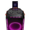 JBL PartyBox 710 Bluetooth Party Speaker with Dynamic Music Synced Flashing Club Pattern Lightshow, Pro Sound, Splashproof, PartyBox App Personalisation,Guitar and Mic Input(800 Watt RMS, Black)