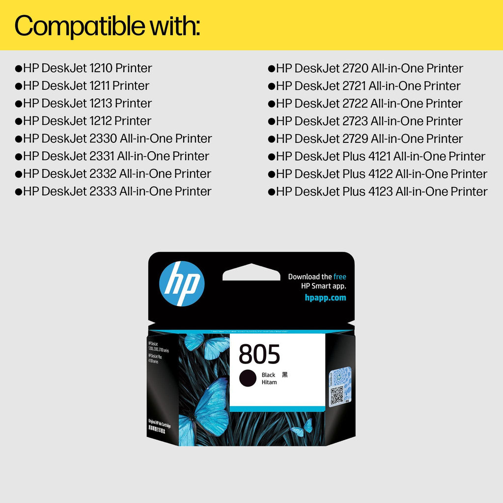 HP 805 Black Original Ink Cartridge