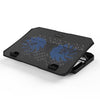 EvoFox Frost Laptop Cooling Pad with Silent Fans, 5 Adjustment Level, Silicon Pads, Iron mesh and Blue LED Lights, 2 USB Ports, for Laptops Upto 15.6 inches (Grey)