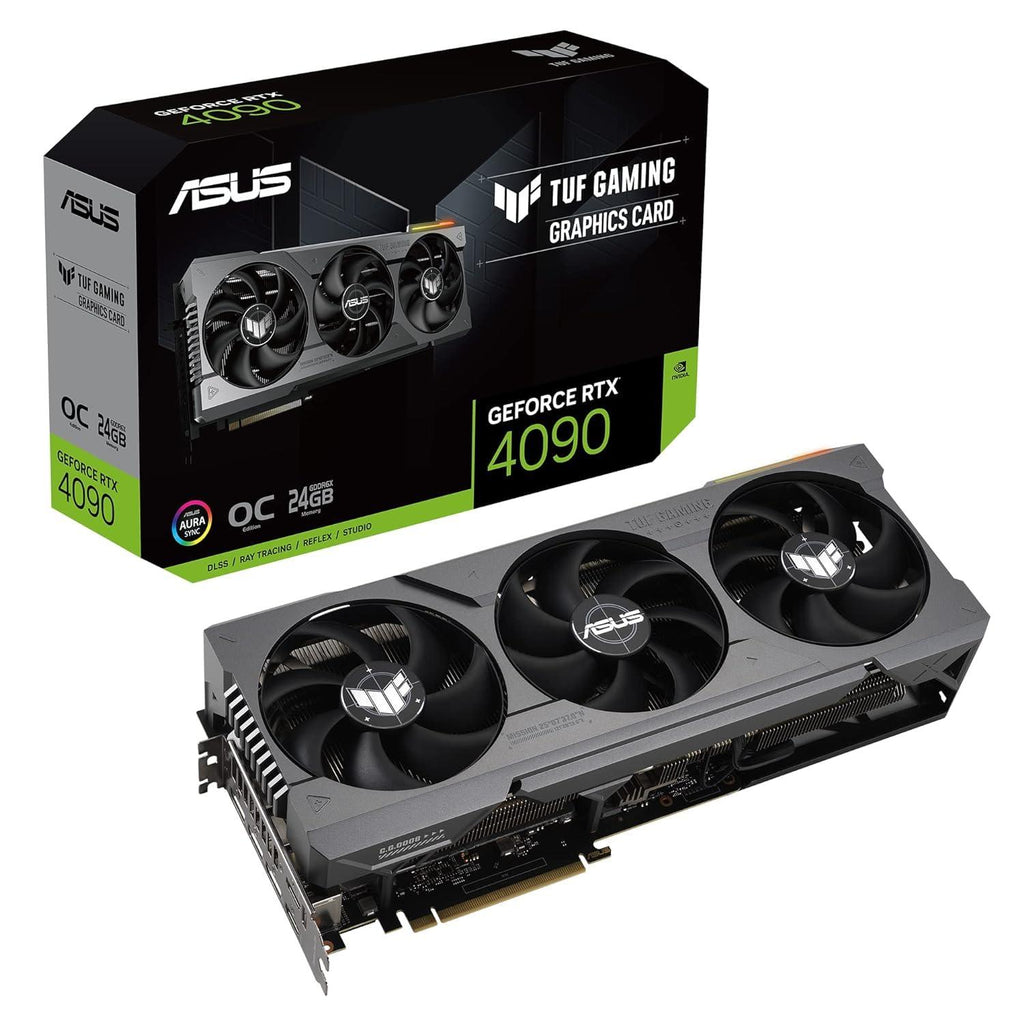 ASUS TUF Ge Force RTX 4090 OC Edition Gaming PCI_E_X16 Graphics Card (PCIE 4.0, 24 GB GDDR6X, HDMI 2.1A, Display Port 1.4A) TUF-RTX4090-O24G-GAMING