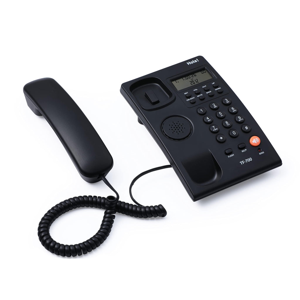 Hola ! Tf 700 Speaker Phone with Caller Id (Cli) and Two Way Speakerphone Function Supported by Date/Time Display (Black)