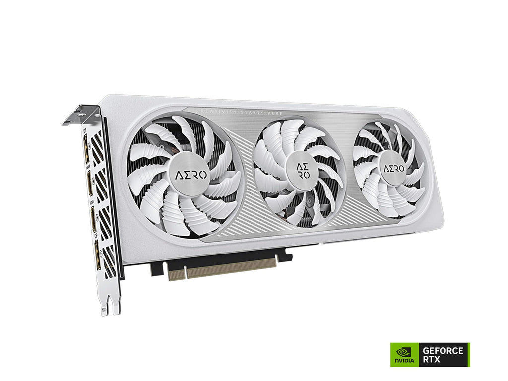 Gigabyte Geforce RTX 4060 Aero Oc 8G Graphics Card, 3X Windforce Fans, 8Gb 128-Bit Gddr6, Gv-N4060Aero Oc-8Gd Video Card - Pci_E