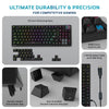 EvoFox Katana-X Mechanical Gaming Keyboard with Outemu Blue Switches | Vivid Rainbow Lighting with 13 Preset Effects | Dedicated Volume Controller | 25 Anti-Ghosting Keys | Windows Lock Key (Black)