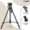 DIGITEK® (DPTR 880 PRO) (165 CM) Platinum Aluminum Light Weight Tripod, with Fluid Video Head, for DSLR & Video Cameras, Maximum Operating Height: 5.90 Feet, Maximum Load : 6 kgs (Black)