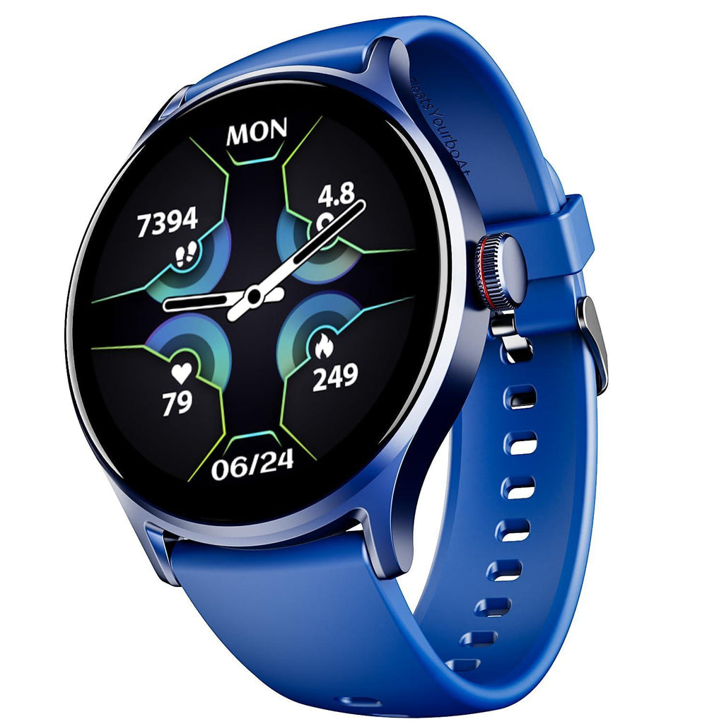 boAt Lunar Vista with 1.52" HD Display, Advanced Bluetooth Calling, Functional Crown,100+ Sports Mode, Always on Display, Heart Rate & Sp02 Monitoring, Smart Watch for Men & Women(Deep Blue) - Triveni World