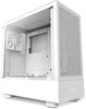 NZXT H5 Flow Compact Mid-Tower Airflow Alloy Steel Computer Case/Gaming Cabinet, Supports Mini-ITX, Micro-ATX, ATX, and EATX | 1 x 120mm Rear Fan and 1 x 120mm Bottom Fan - CC-H51FW-01, White