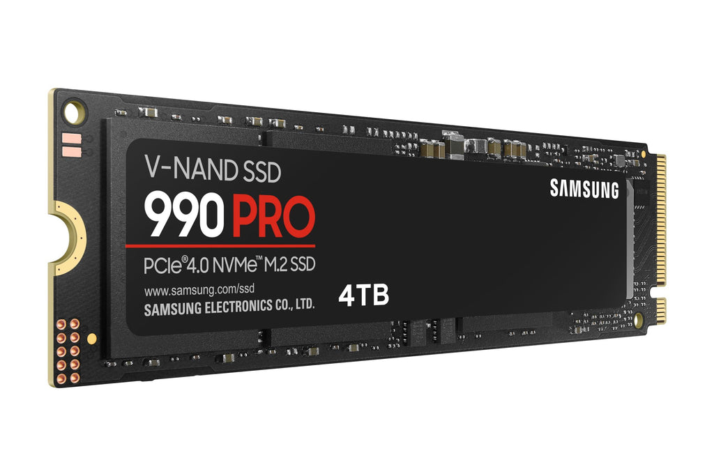 Samsung 990 PRO SSD 4TB PCIe 4.0 M.2 2280 Internal Solid State Hard Drive, Seq. Read Speeds Up to 7,450 MB/s for High End Computing, Gaming, and Heavy Duty Workstations, MZ-V9P4T0B, Black