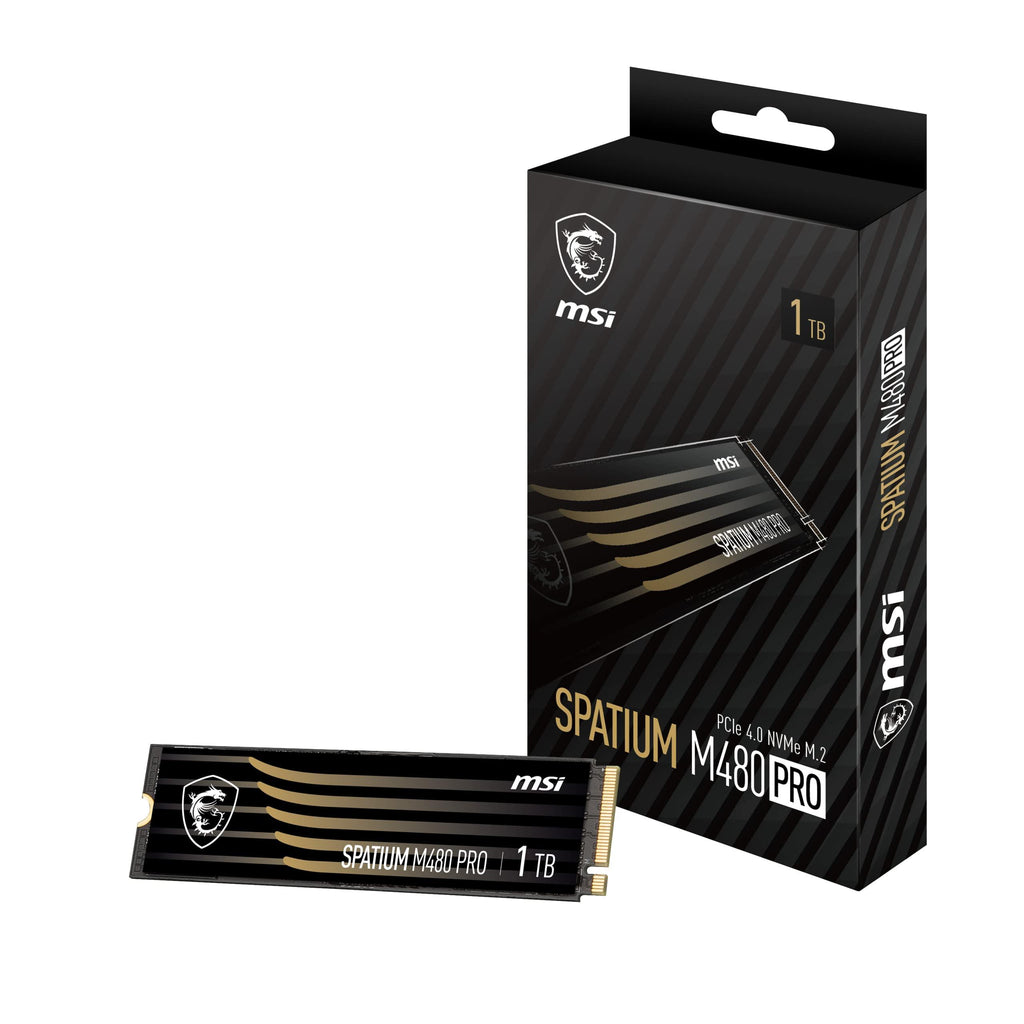 MSI M480 Pro 1TB PCIe 4.0 NVMe M.2 Internal Solid State Drive/SSD with 3D Nand Technology, Read up to - 7400MB/s with 5 Years Warranty