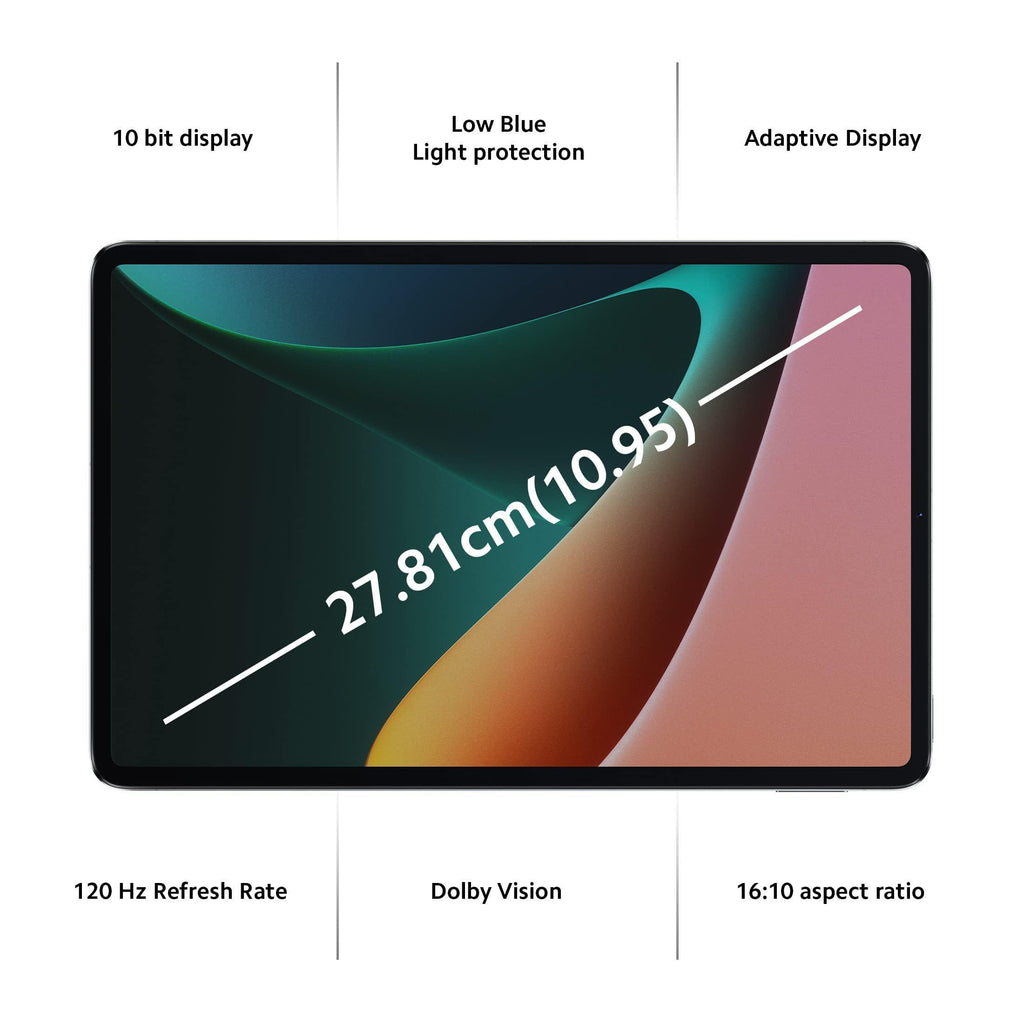 (Refurbished) Xiaomi Pad 5 | Snapdragon 860 | 2.5K Resolution, 120Hz Refresh Rate, DCI-P3, 27.81cm(10.95 inch) Dolby Vision Display | 6GB RAM | 256GB Storage | Quad Speaker Dolby Atmos | Wi-Fi Tablet, Cosmic Gray - Triveni World