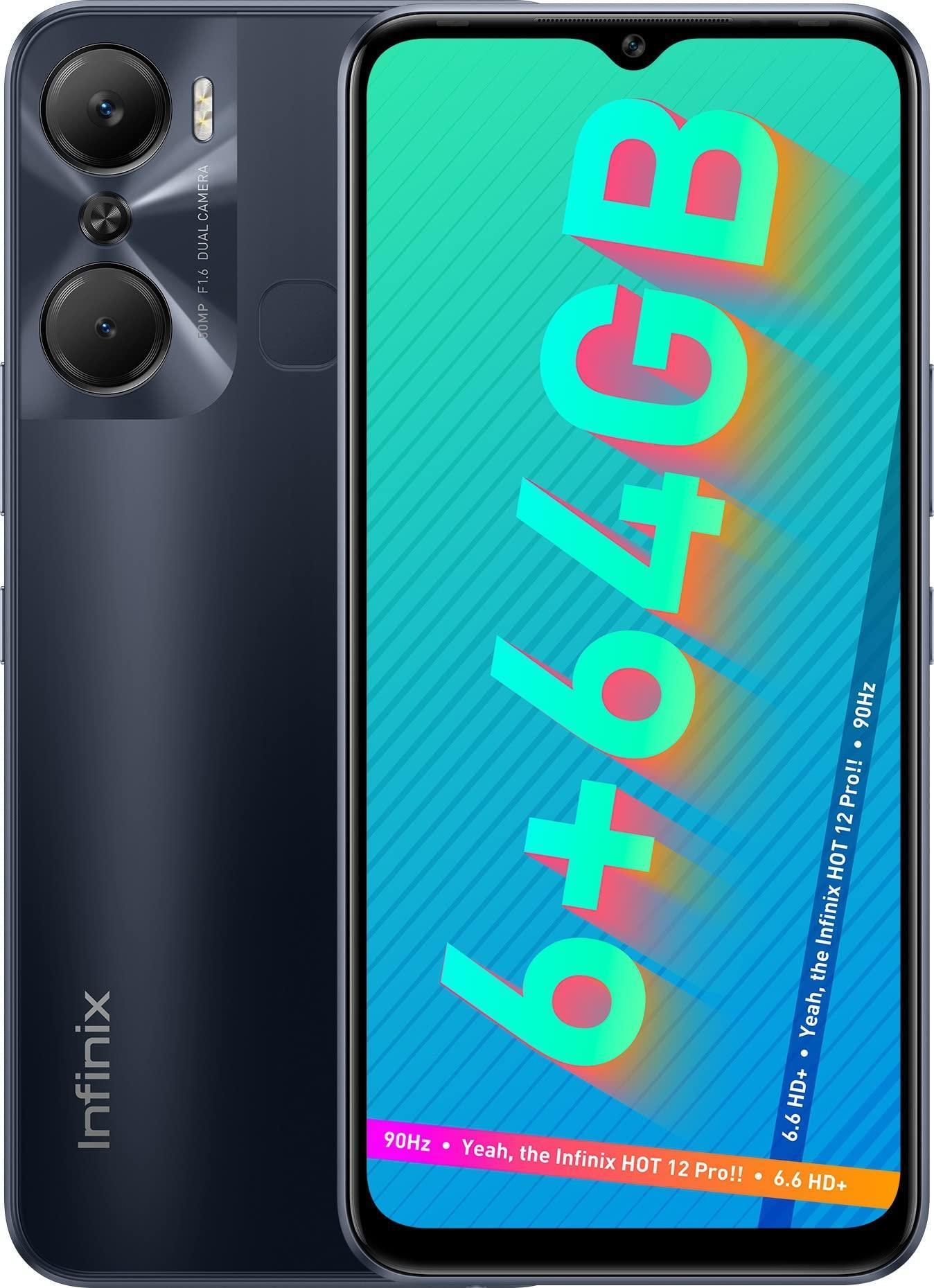 (Refurbished) Infinix Hot 12 Pro (Racing Black, 6GB RAM 64GB Storage) - Triveni World