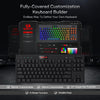 Redragon K621 Horus TKL RGB Mechanical Keyboard, 5.0 BT/2.4 Ghz/Wired Three Modes 80% Ultra-Thin Low Profile w/Dedicated Media Control & Linear Red Switches, Black