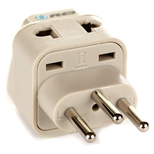 Orei India to Switzerland, Rwanda, Liechtenstein (Type J) Travel Adapter Plug - 2 in 1 - CE Certified - RoHS Compliant - White Color (DB-11A)