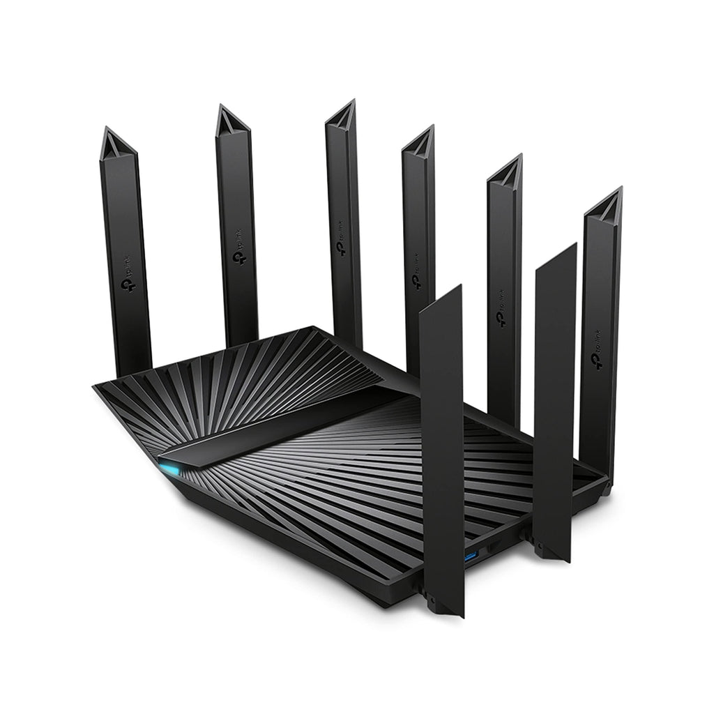 TP-Link AX7800 Tri-Band Gigabit 8-Stream Wi-Fi 6 Router, 7800 Mbps, 1×2.5 Gbps+4×1 Gbps Ports, 1.7 GHz Quad-Core CPU, USB 3.0+2.0, Ideal for Gaming Xbox/PS4/Steam&4K/8K, OneMesh (Archer AX95), Black