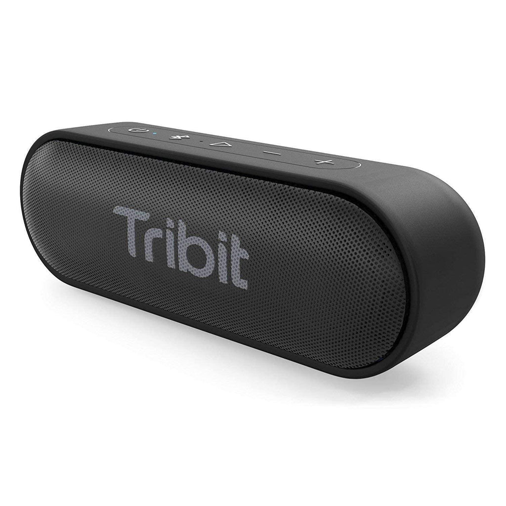 Tribit [Upgraded Version XSound Go Wireless Bluetooth 5.0 Speakers with Loud Stereo Sound & Rich Bass 16W,24H Playtime,100 ft Bluetooth Range,Outdoor Lightweight IPX7 Waterproof,Built-in Mic (Black)