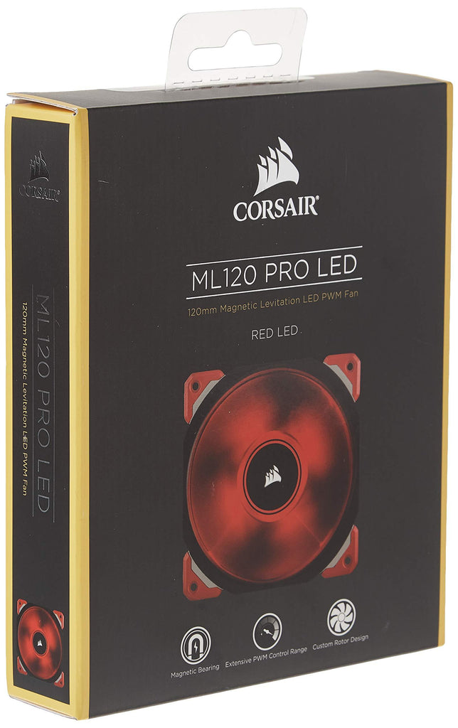 Corsair ML120 PRO LED, Red, 120mm Premium Magnetic Levitation Fan