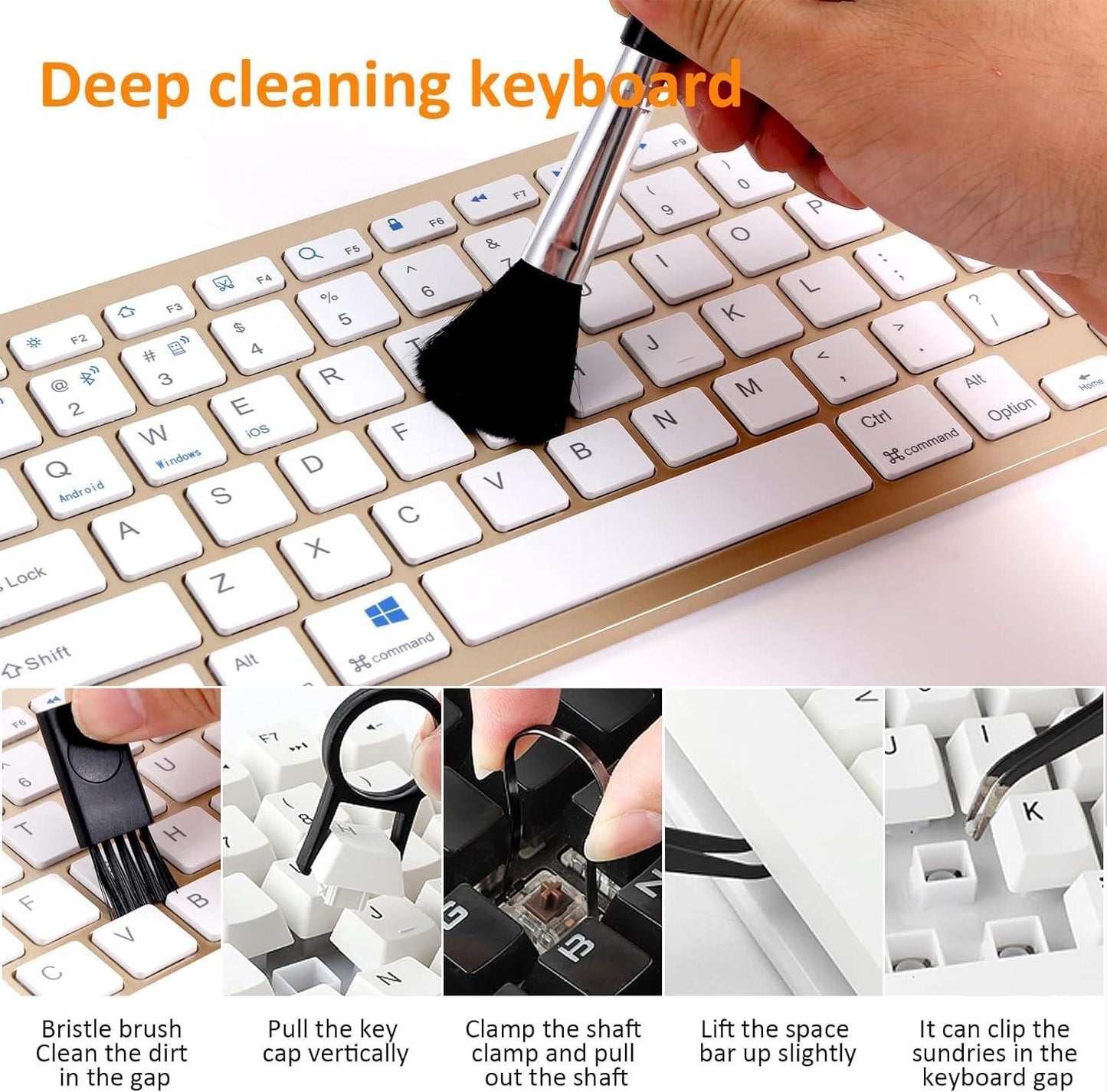 JICOOT 18 in 1 Electronic Cleaner Kit with 3 in 1 Cleaning Pen,Laptop Screen Keyboard Cleaning Kit,Computer Cleaning Kit, 18-in-1 Cleaning Kit for Gadgets, Airpods, Mobile, Tablet, Laptop, Computer