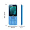 itel it5027 Keypad Mobile Phone with 2.4 inch Display Size |11mm Slim Body| 1200 mAh Battery| King Voice | Blue