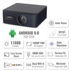 WZATCO Alpha X (Upgraded), Native 1080P Fully Automatic 4K HDR Projector for Home, Ultra Bright 11600L, 850 ANSI, (Intelligent OA + Screen Fit), HDMI ARC, Android 9, BT 5.1, WiFi 6, 2GB 32GB