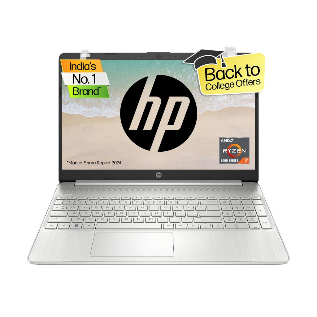 HP Laptop 15s, AMD Ryzen 7 5700U, 15.6-inch (39.6 cm), FHD, 16GB DDR4, 512GB SSD, AMD Radeon graphics, Backlit KB, Thin & light, Dual speakers (Win 11, MSO 2021, Silver, 1.69 kg), ey2001AU