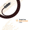 amazon basics 2-in-1 Type-C and Micro USB Braided Cable | 3A/18W Fast Charging & 480 Mbps Data Transfer | 1.2m, Tangle Free Cable