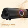 amazon basics 16W Bluetooth Soundbar Speaker with 2000mAh Battery | BT v5.3 | Aux/USB Port | RGB Party Lights