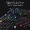 Redragon K621 Horus TKL RGB Mechanical Keyboard, 5.0 BT/2.4 Ghz/Wired Three Modes 80% Ultra-Thin Low Profile w/Dedicated Media Control & Linear Red Switches, Black