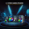 Ant Esports GS350 Pro 2.1 Stereo Gaming Speakers 15W,USB Powered Bluetooth Desktop Speaker Plus 3.5 mm Aux-in, in-line VolumeControl,RGB LED Lights Multimedia Speakers for PC, Laptop,Tablet,Cellphone