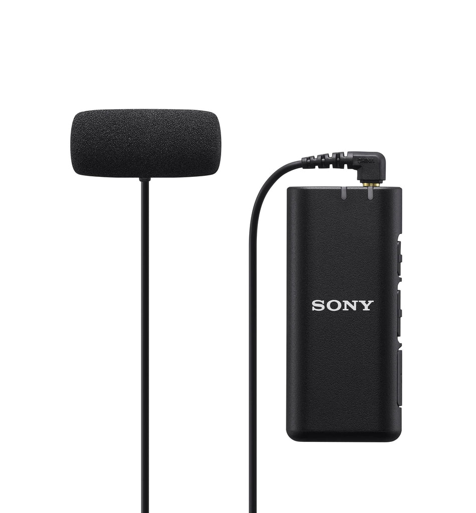 Sony Stereo Lavalier Auxiliary Microphone ECM-LV1 (Compact, Flexible, Vlogging, Content Creation, Audio) - Black