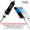 boAt Dual Port Rapid 5V Car Charger (Qualcomm Certified) Smart Charging with Quick Charge 3.0 for Cellular Phones (Black) (Free Micro USB Cable)