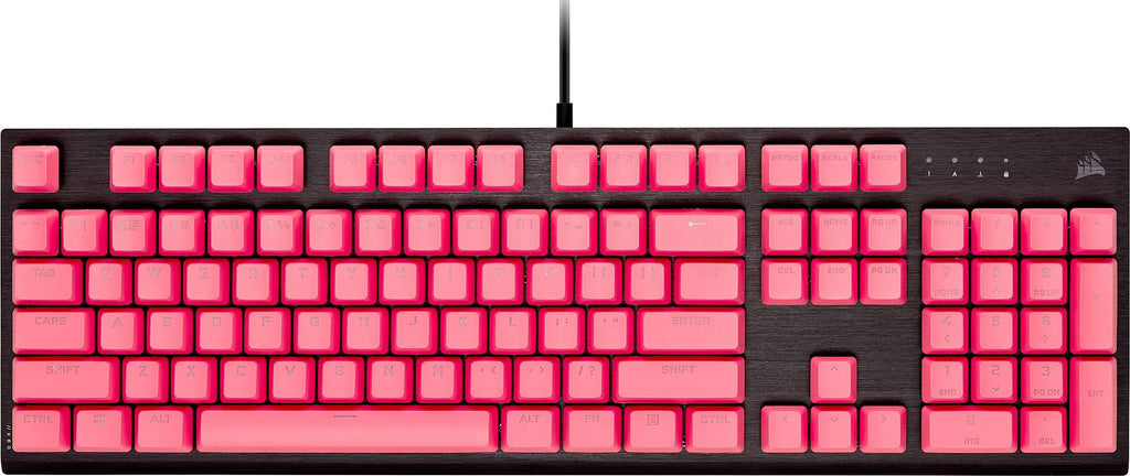 Corsair PBT Double-Shot PRO Keycap Mod Kit – Double-Shot PBT Keycaps – Rogue Pink – Standard Bottom Row – Textured Surface – 1.5mm-Thick Walls – O-Ring Dampeners (CH-9911070-NA)