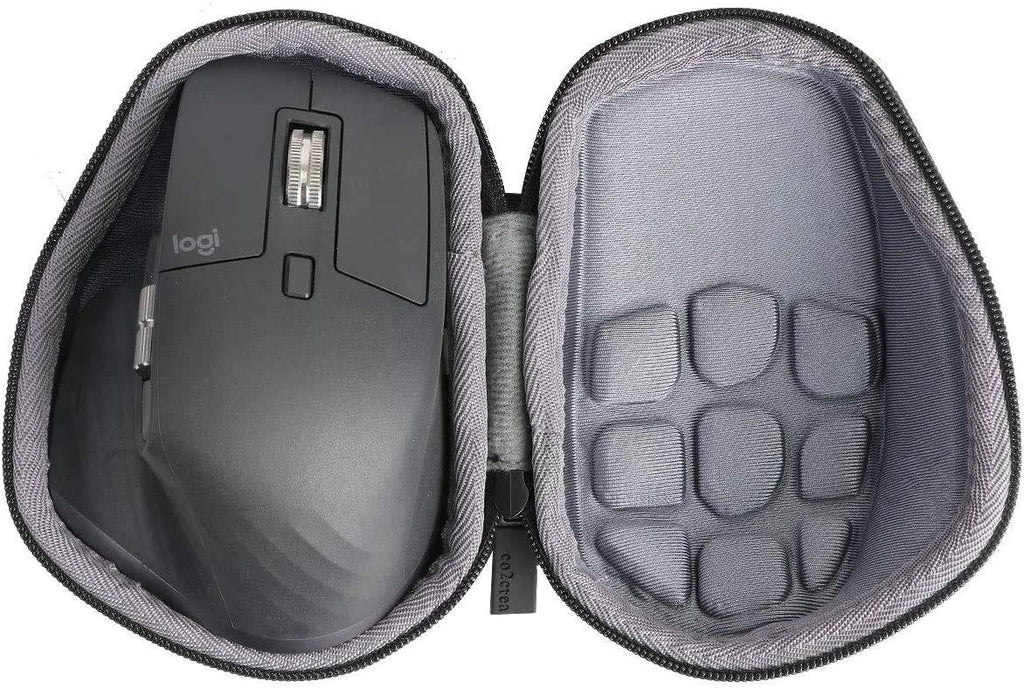 M.G.R.J® Portable Carrying Protector Case Cover for Logitech MX Master/Master 2S / Master 3, 3S Wireless Mouse (with Cushion & Lanyard) (Black)