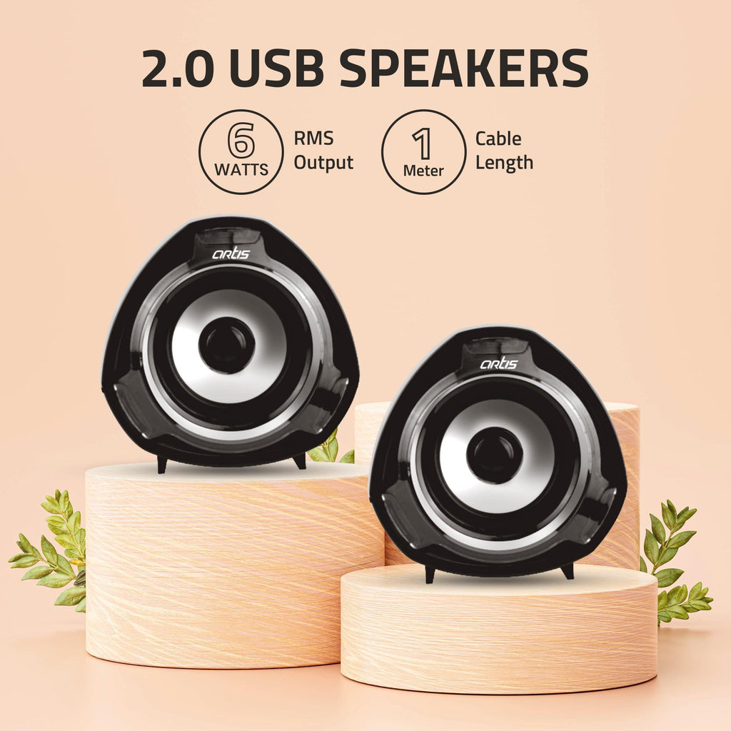 Artis S9 2.0 USB Multimedia Speakers (Black)