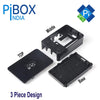 PiBOX India for Raspberry Pi 4 Case 1Gb, 2GB, 4GB, 8GB Black, Raspberry Pi 4 Case with air vents, with logo top screwless modular design, ports access Raspberry Pi 4 Model B, Pi 4B, Pi 4,Camera and Ports ABS (Black)