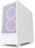 NZXT H5 Flow Compact Mid-Tower Airflow Alloy Steel Computer Case/Gaming Cabinet, Supports Mini-ITX, Micro-ATX, ATX, and EATX | 1 x 120mm Rear Fan and 1 x 120mm Bottom Fan - CC-H51FW-01, White