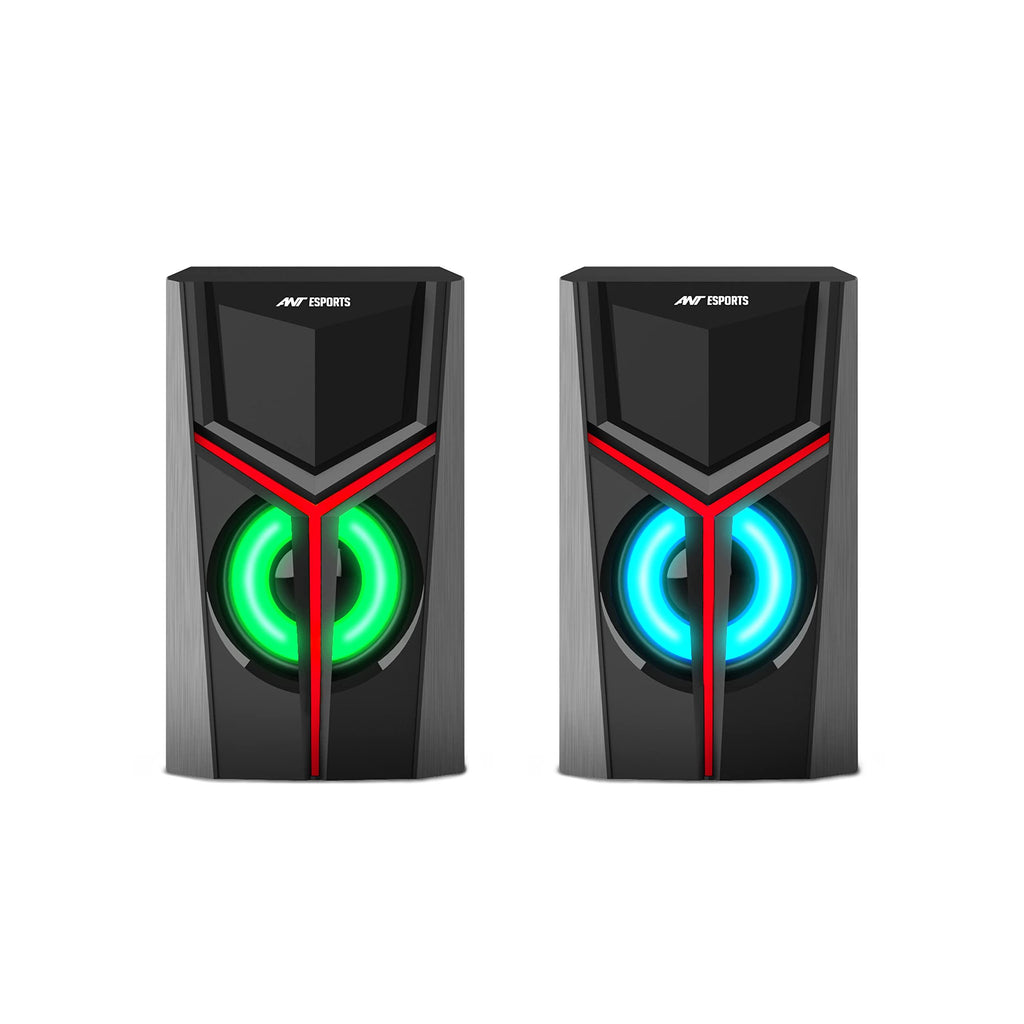 Ant Esports GS100 2.0 Multimedia Aux Connectivity, USB Powered and Volume Control Gaming Speaker (Black)