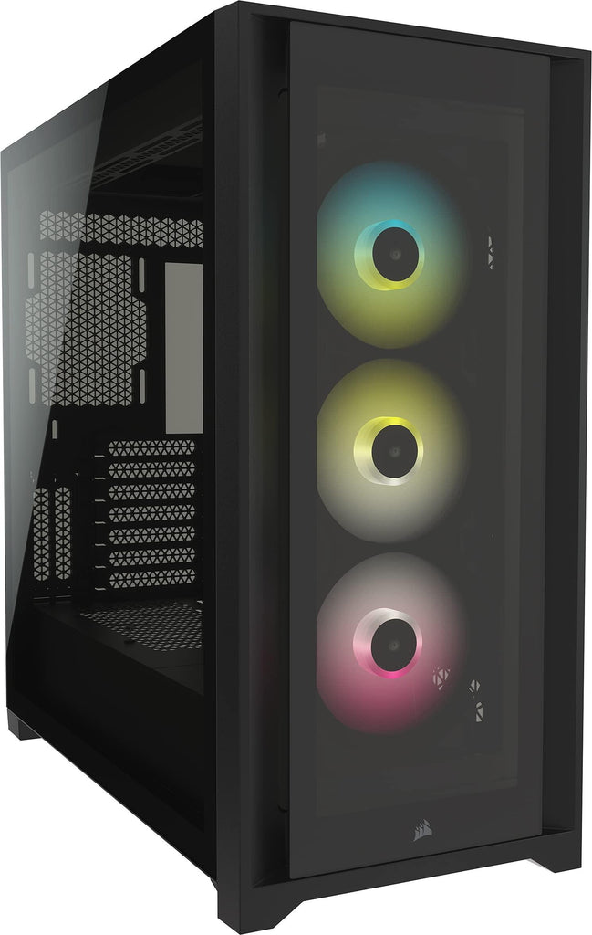 Corsair iCUE 5000X RGB Tempered Glass Mid-Tower ATX Computer Case/Gaming Cabinet - Black - CC-9011212-WW