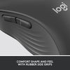 Logitech Signature M650 L Full Size Wireless Mouse - for Large Sized Hands, 2-Year Battery, Silent Clicks, Customisable Side Buttons, Bluetooth, for PC/Mac/Multi-Device/Chromebook - Graphite