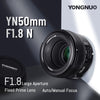 Yongnuo YN50mm F1.8 Standard Prime Lens Large Aperture Auto Manual Focus AF MF for Nikon DSLR Cameras Black