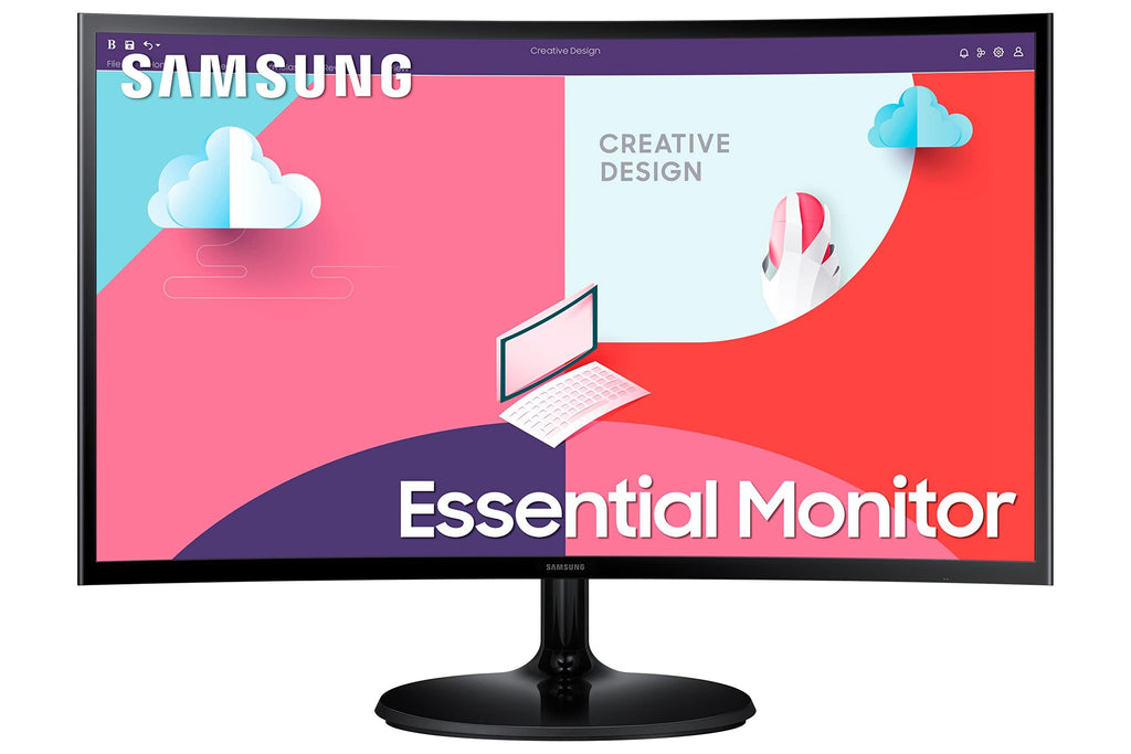 Samsung 27-Inch(68.5Cm) FHD, 1800R Curved 1,920 X 1,080 LCD Monitor, 75Hz, VA Panel, Slim Design, AMD Freesync, Flicker Free, HDMI, Audio Port (LS27C360EAWXXL, Black)