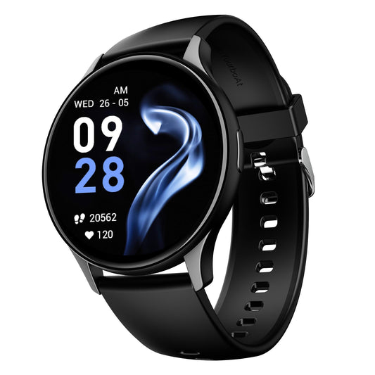 boAt Lunar Peak w/ 1.45" (3.6 cm) AMOLED Display, Advanced BT Calling, Always on Display, Cloud & Custom Watch Faces, in-Built Games, Stocks, SOS, IP67, Smart Watch for Men & Women(Black)