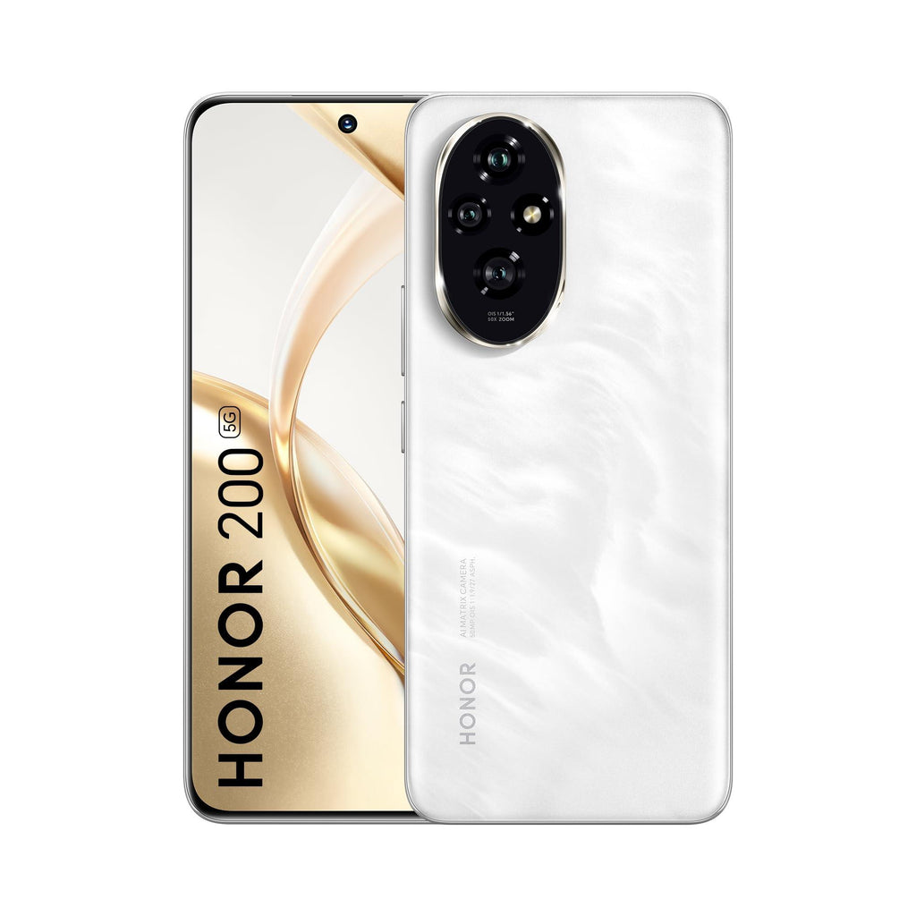 HONOR 200 5G (Moonlight White, 8GB + 256GB) | 6.7-inch AMOLED Quad-Curved Display | Dual OIS 50MP + 50MP + 12MP Camera | 50MP Selfie Camera | AI-Powered MagicOS 8.0 | Without Charger