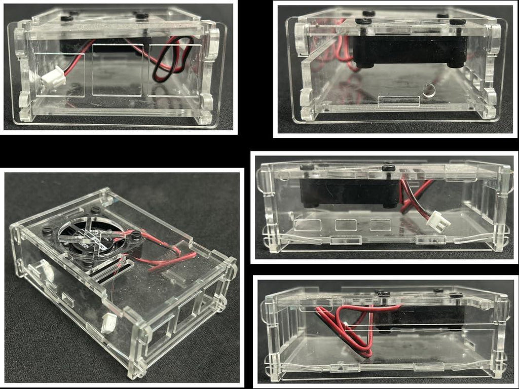 Rpi shop - Acrylic Case for Raspberry Pi 5, with Fan and Heatsinks Compatible with Raspberry Pi 5 4GB/8GB